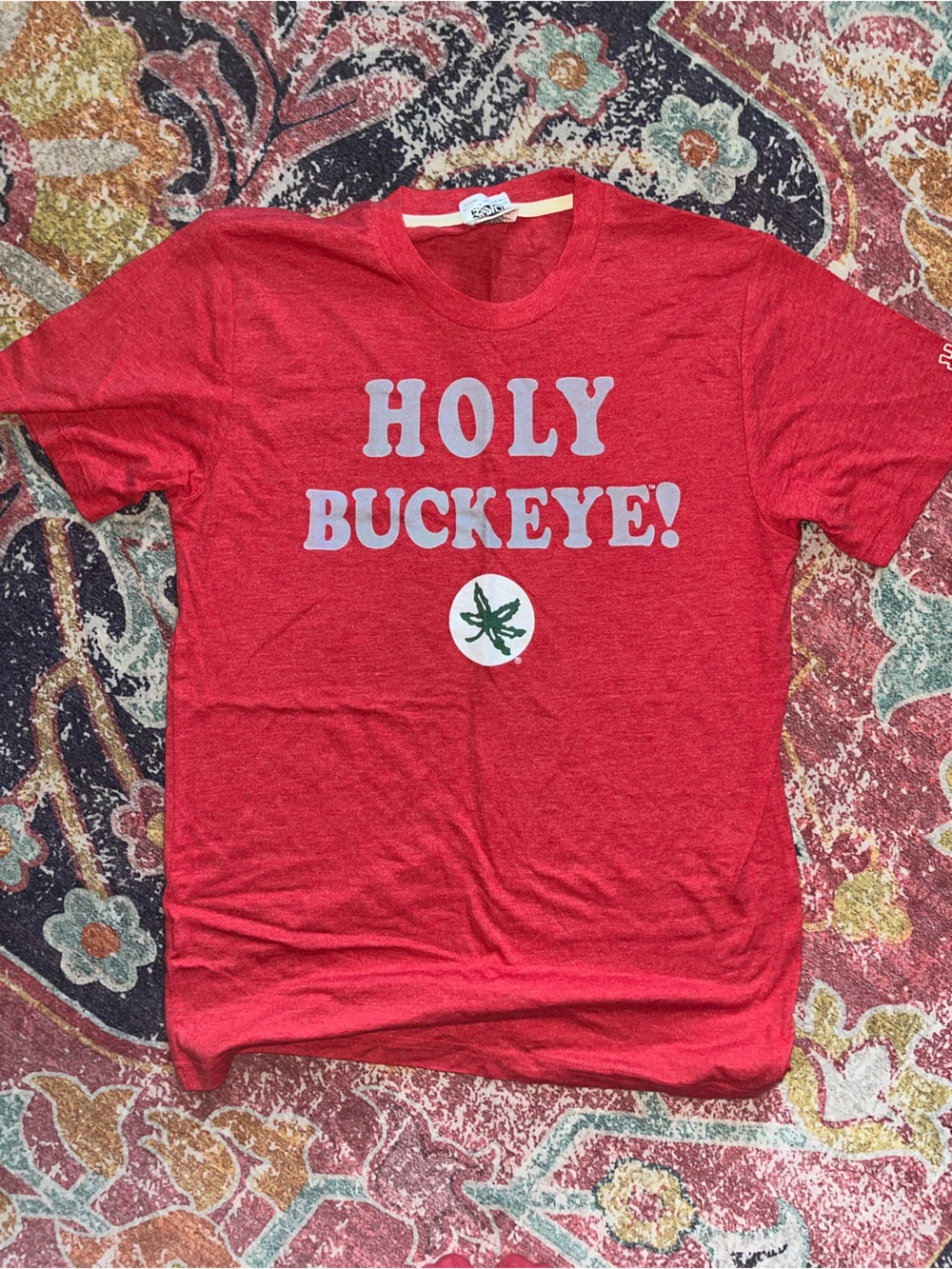 HOMAGE Red 'HOLY BUCKEYE!' Short-Sleeve Graphic Tee